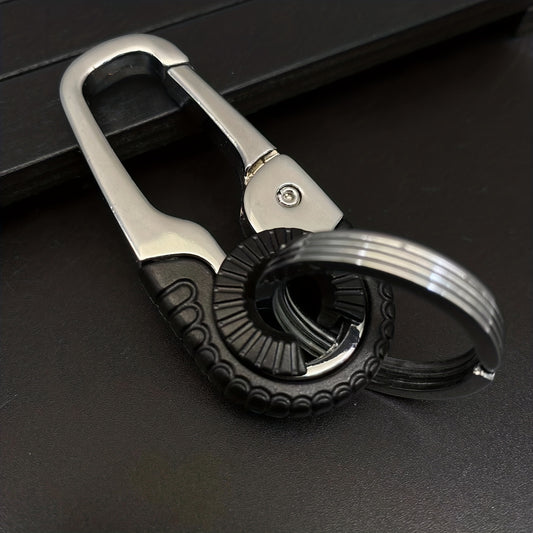 Stainless Steel Keychain Double Ring Outdoor Carabiner