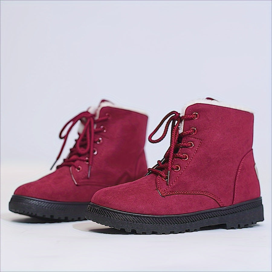 Women's Snow Boots Winter Warm Non-slip Thickened Medium Tube