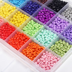 DIY Beaded Jewelry Making Kit Glass Beads Square Round Letter
