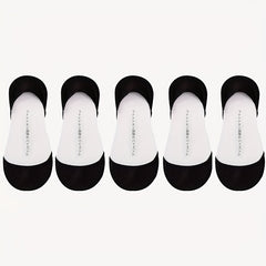 5 Pairs Invisible Cotton Socks Lightweight & Breathable Silicone Non slip Socks