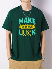 Men's Graphic Crew Neck Active T shirt Casual Comfy Tees for Summer