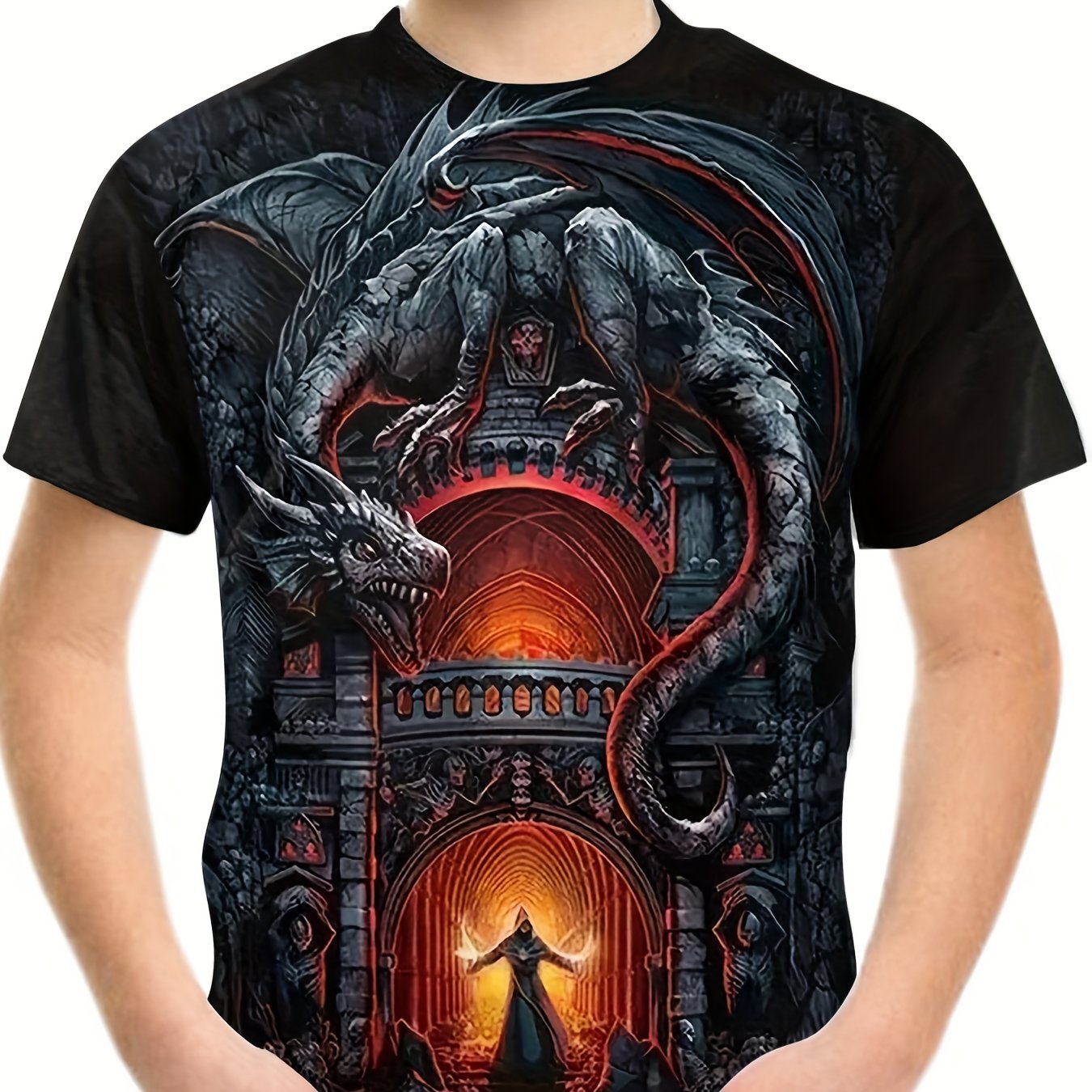 Boys' Skeleton & Dragon T-shirt for Summer