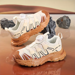 Vintage Block Shoes With Rotating Buckle Non Slip Sneakers