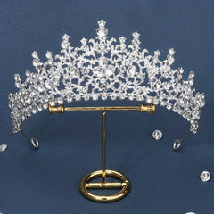 Rhinestone Crown Tiara Headband Baroque Style Bridal Hair Accessory