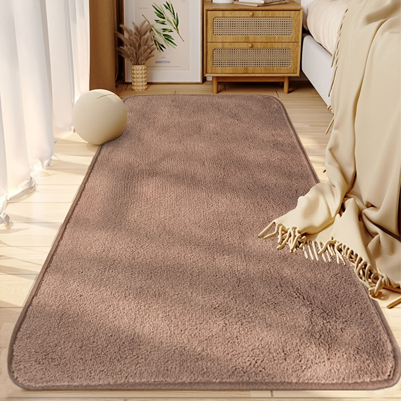Brown Thickened Carpet for Living Room Coffee Table