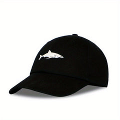 Men's Shark Pattern Washed Baseball Cap Casual Sun Hat
