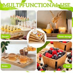 Bamboo Serving Trays Plates Food Trays With Handles Organizer
