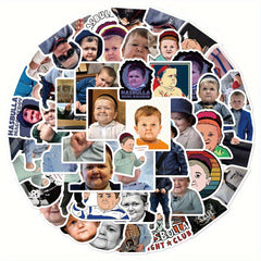 50pcs Hasbulla Meme Stickers Funny Cartoon Decals for Laptop Water Bottle