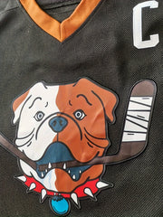 Men's Long Sleeve Ice Hockey Jersey 69 Dog Print Classic Embroidery