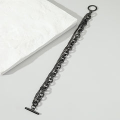 Men's Hip Hop Double Layer Chain Bracelet