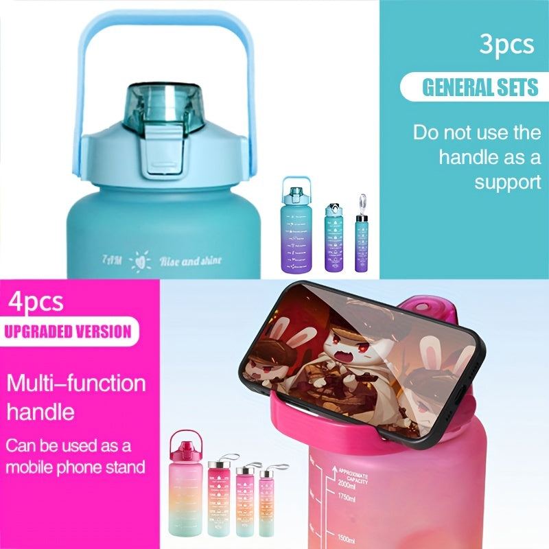 Motivational Water Bottle with Straw Leakproof Sports Cup