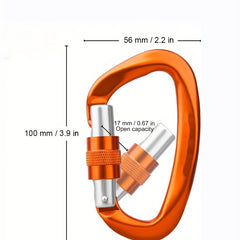 D Carabiner Aluminum Quick Hanging Buckle Camping