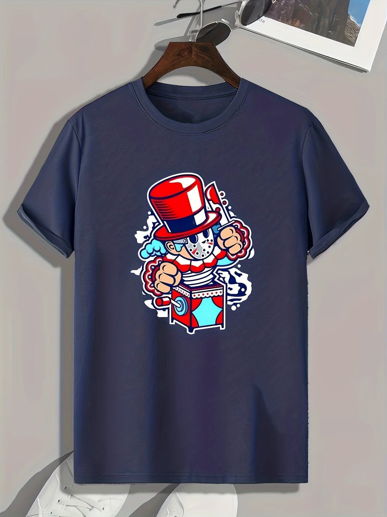Magic Box Pattern Print Men's Comfy Sports T shirt Graphic Tee