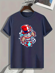 Magic Box Pattern Print Men's Comfy Sports T shirt Graphic Tee