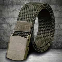 Nylon Belt with Smooth Buckle, Durable & Comfort Fit, Casual & Outdoor Wear