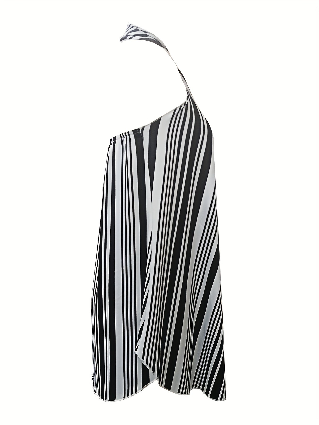 Cross Front Halter Neck Top All Over Print Backless Halter Summer Women's Clothi
