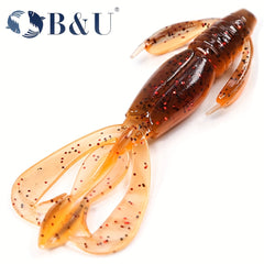 B&U 60mm Floating Crazy Flapper Soft Lure Swimbait for Bass and Perch