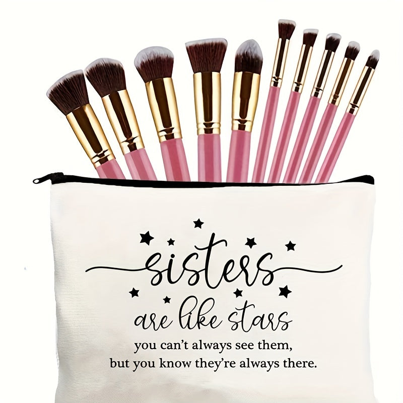 Sisters Are Like Stars Makeup Storage Bag