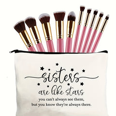 Sisters Are Like Stars Makeup Storage Bag