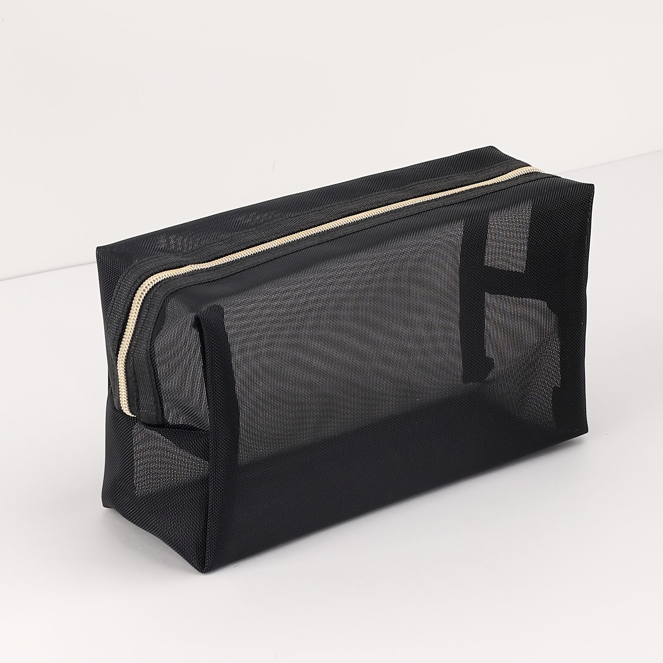 Large Capacity Mesh Pencil Case Solid Stationery Box