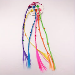 Colorful Wigs with Claw Clips for Girls Dress Up