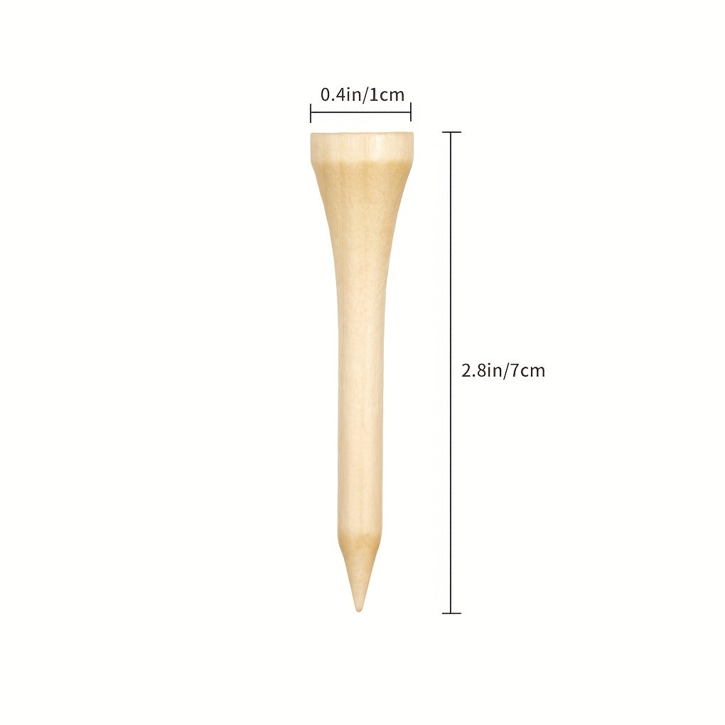 100 Pcs Wooden Golf Tees Environment Friendly For Golf Training