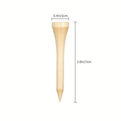100 Pcs Wooden Golf Tees Environment Friendly For Golf Training