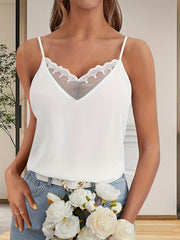 Lace Cami Top Spaghetti Sleeveless Women's Summer Top