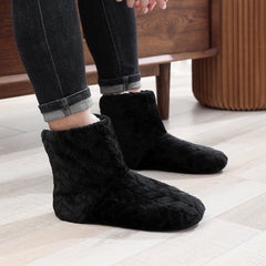 Men's Soft Plush Cozy Booties House Slippers Anti-skid Shoes