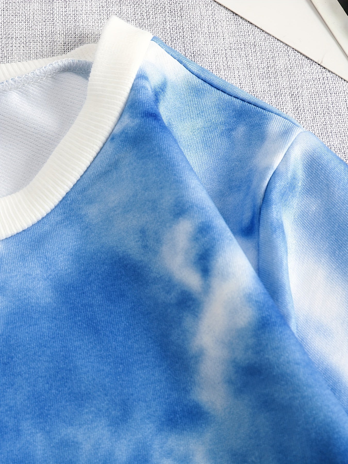 Girls Tie Dye Print Sweatshirt Long Sleeve Top Pullovers