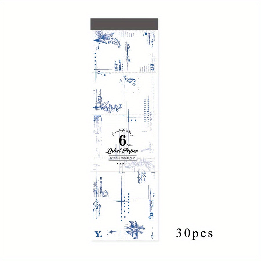 30 Sheets Memo Pad Summer Flower Series DIY Decoration Base Post
