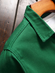 Men's Solid Button Up Denim Shirt for Spring Summer
