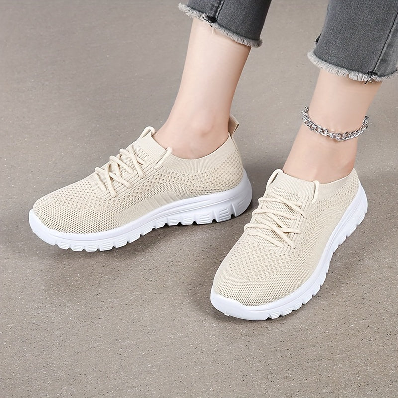 Mesh Non-Slip Sports Sneakers Lightweight Lace-Up Casual Gym Shoes