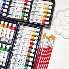 Watercolor Painting Set 24 Colors with 6 Brushes and 1 Palette