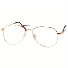 SOOLALA Mens Pilot Eyeglasses Frame Flexible Memory Metal Aviator Readers
