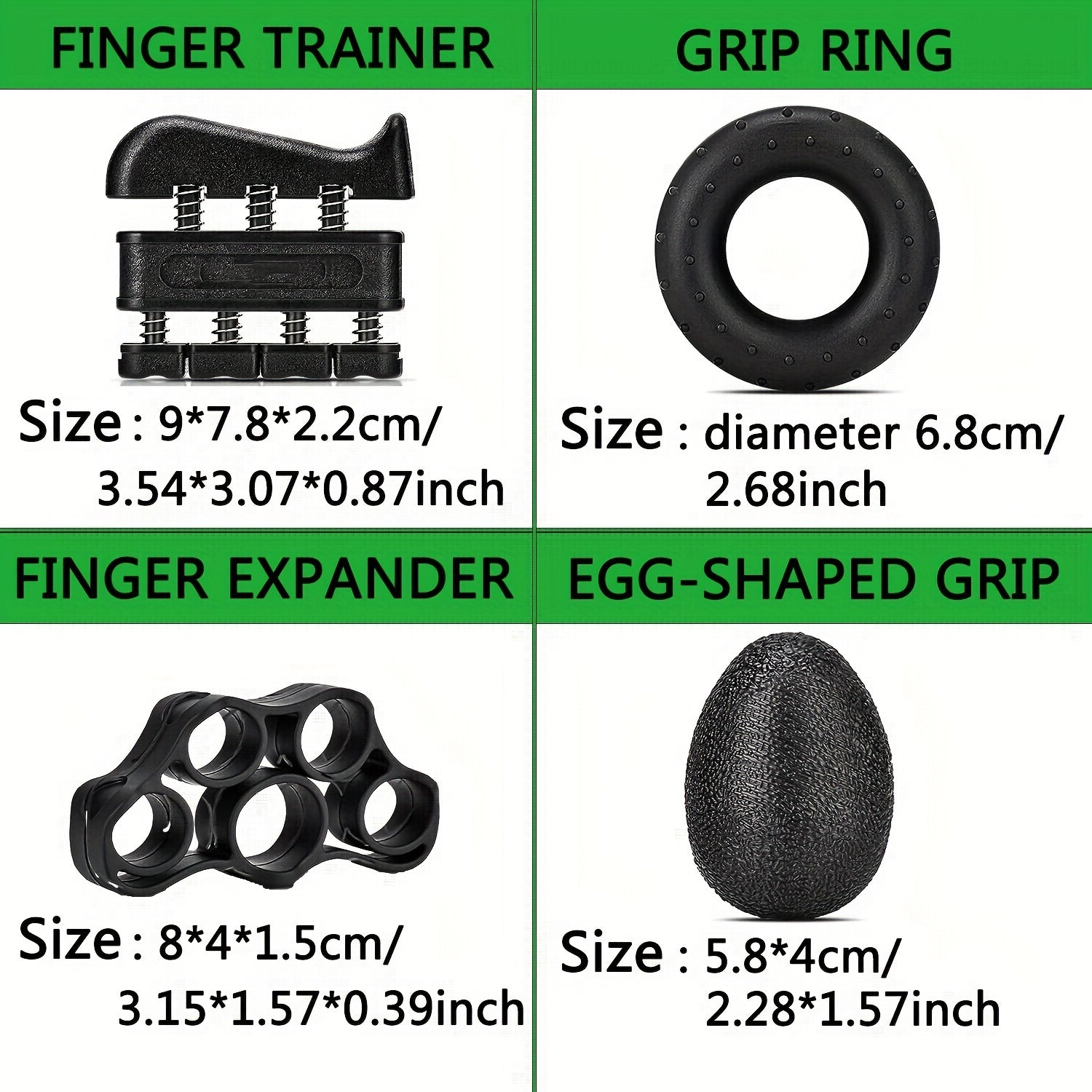 Hand Grip Strengthener Set - Adjustable Resistance Forearm Trainer for Men