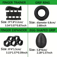 Hand Grip Strengthener Set - Adjustable Resistance Forearm Trainer for Men
