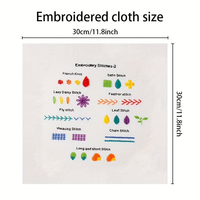 3pcs DIY Small Flower Embroidery Tool Set for Adults Beginners Kids