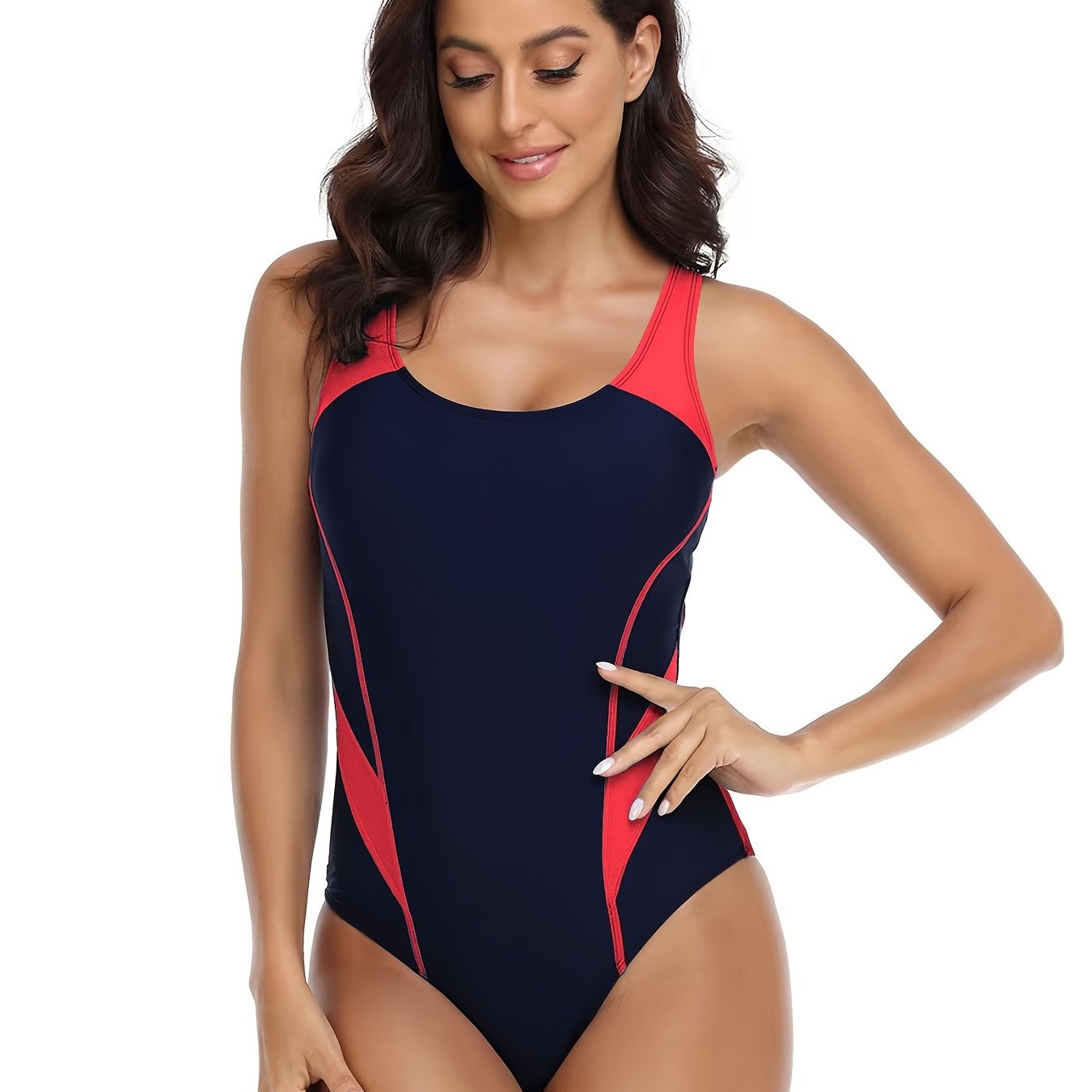 Tummy Control One Piece Swimsuit Backless High Cut Bathing Suit
