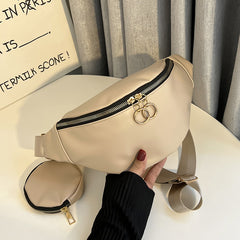 Women's Faux Leather Chest Purse with Coin Purse