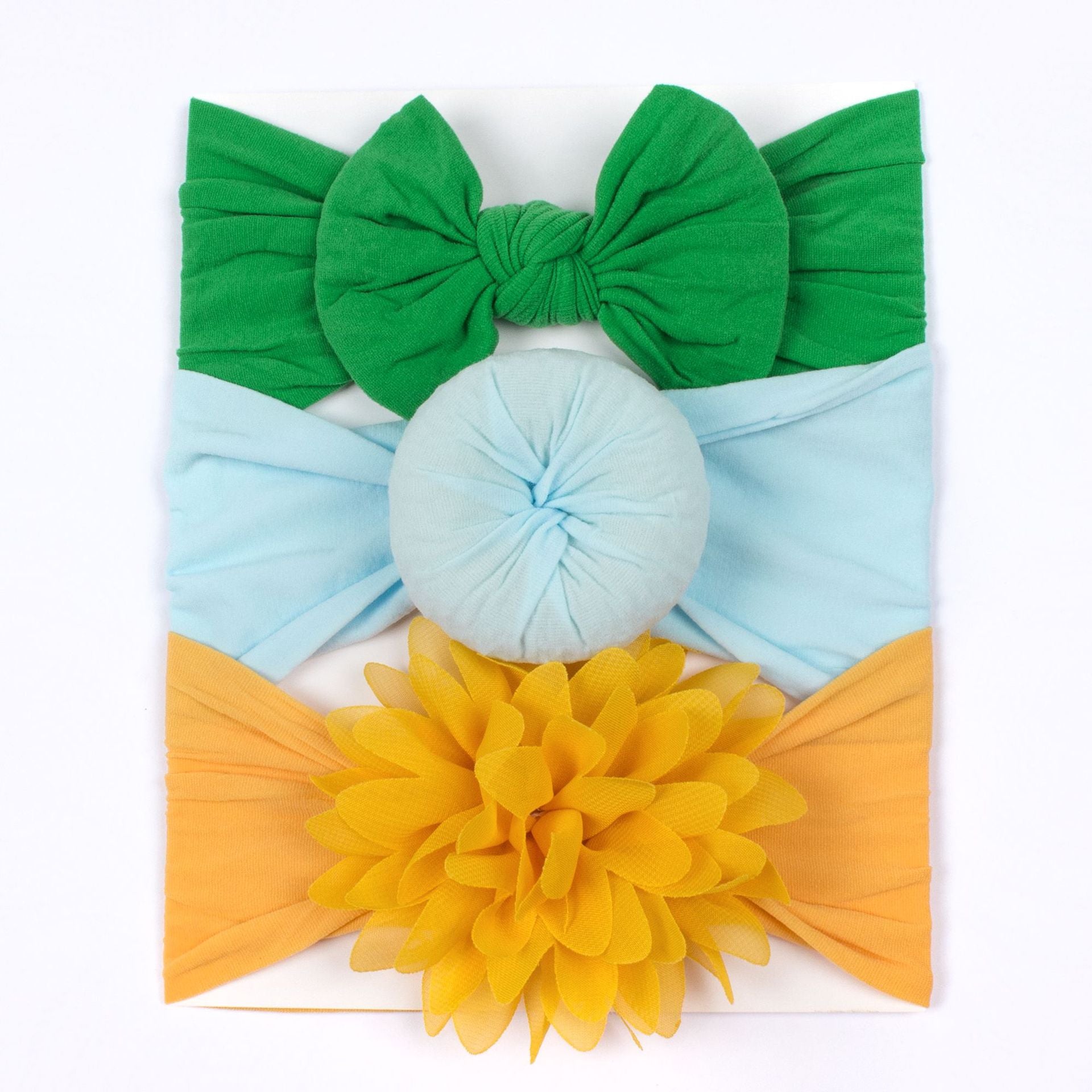 3pcs Baby Butterfly End Hair Band Soft Nylon Headband Baby Hair Accessories