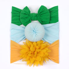 3pcs Baby Butterfly End Hair Band Soft Nylon Headband Baby Hair Accessories