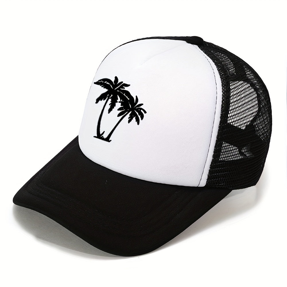 Coconut Tree Print Men's Sun Hat Outdoor Baseball Cap
