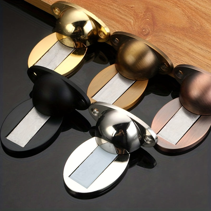 1pc Zinc Alloy Invisible Adjustable Door Stopper