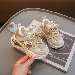 Kids' Stylish Running Shoes - Breathable Mesh, Shock Absorption