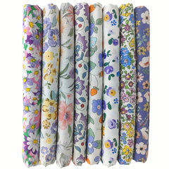 8pcs Printed Cotton Fabric 20x25cm Sewing Quilting Patchwork Material