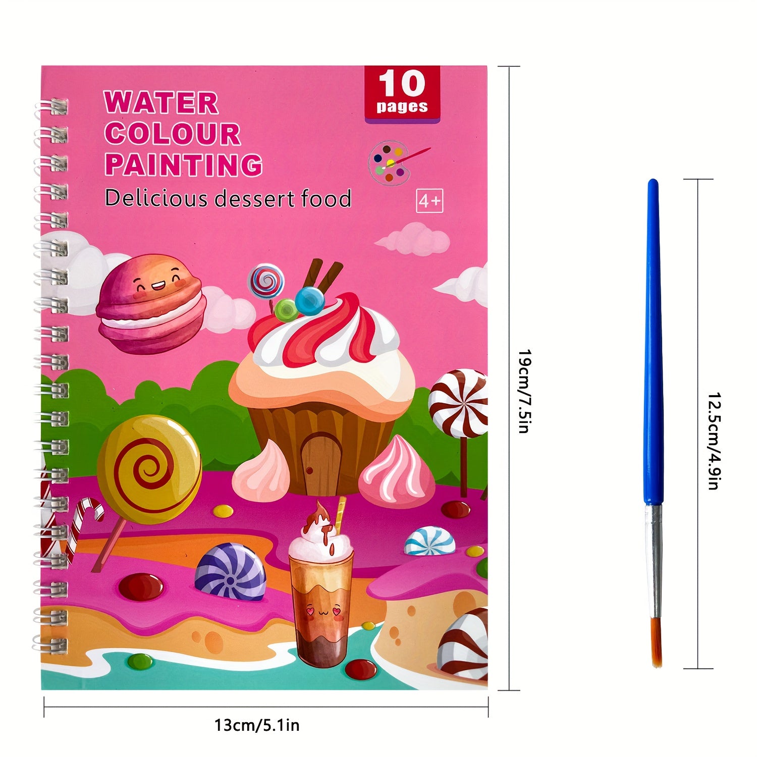 Kids Watercolor Coloring Book Set with Paints and Pens