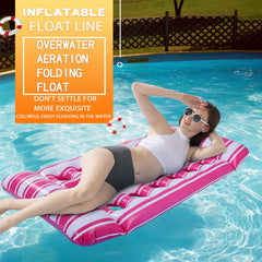 Inflatable Floating Bed Foldable Air Mattress for Pool Beach & Lake