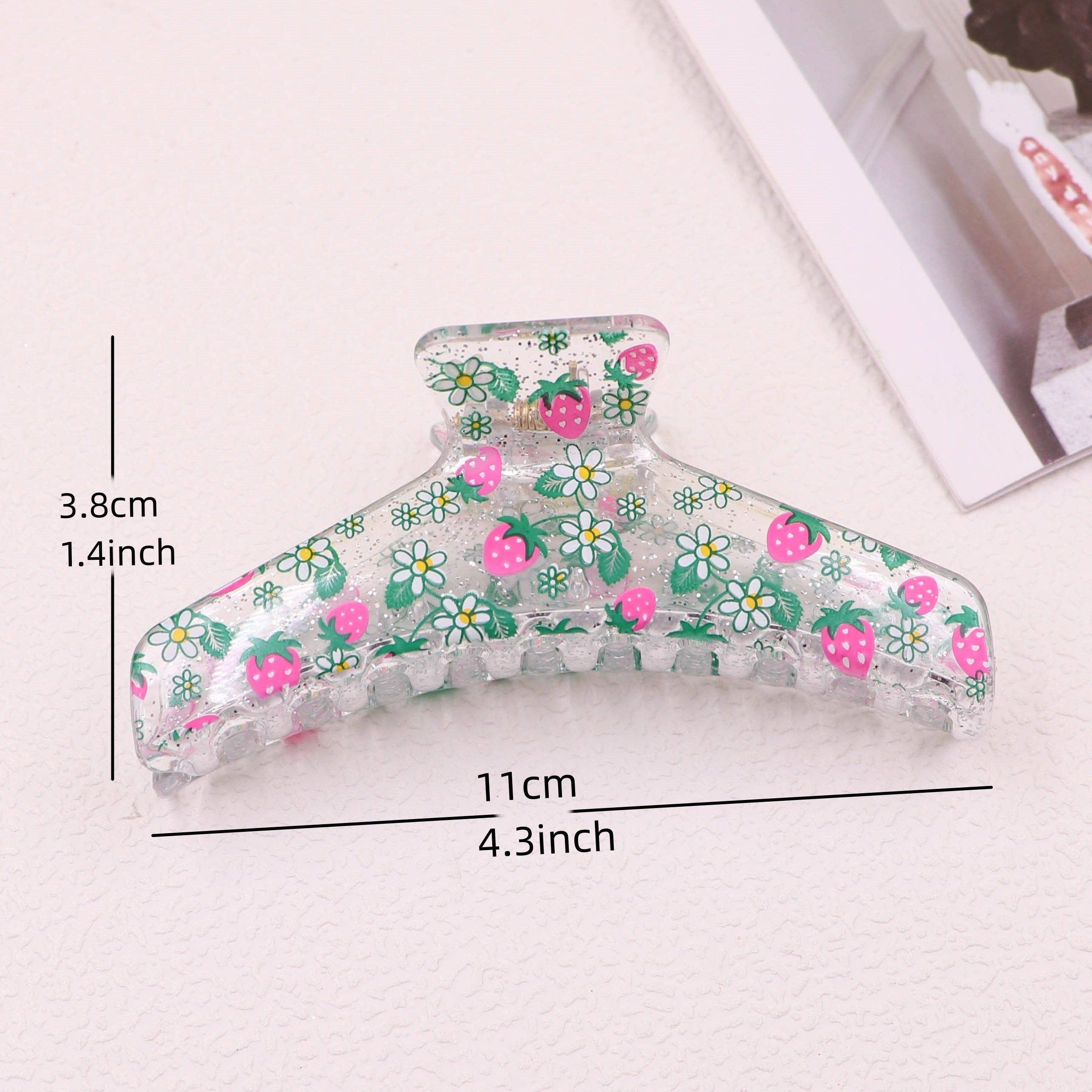 Strawberry Flowers Hair Clips Plastic Hair Claws