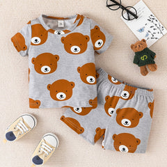 Newborn Boys Bear T shirt & Shorts Set
